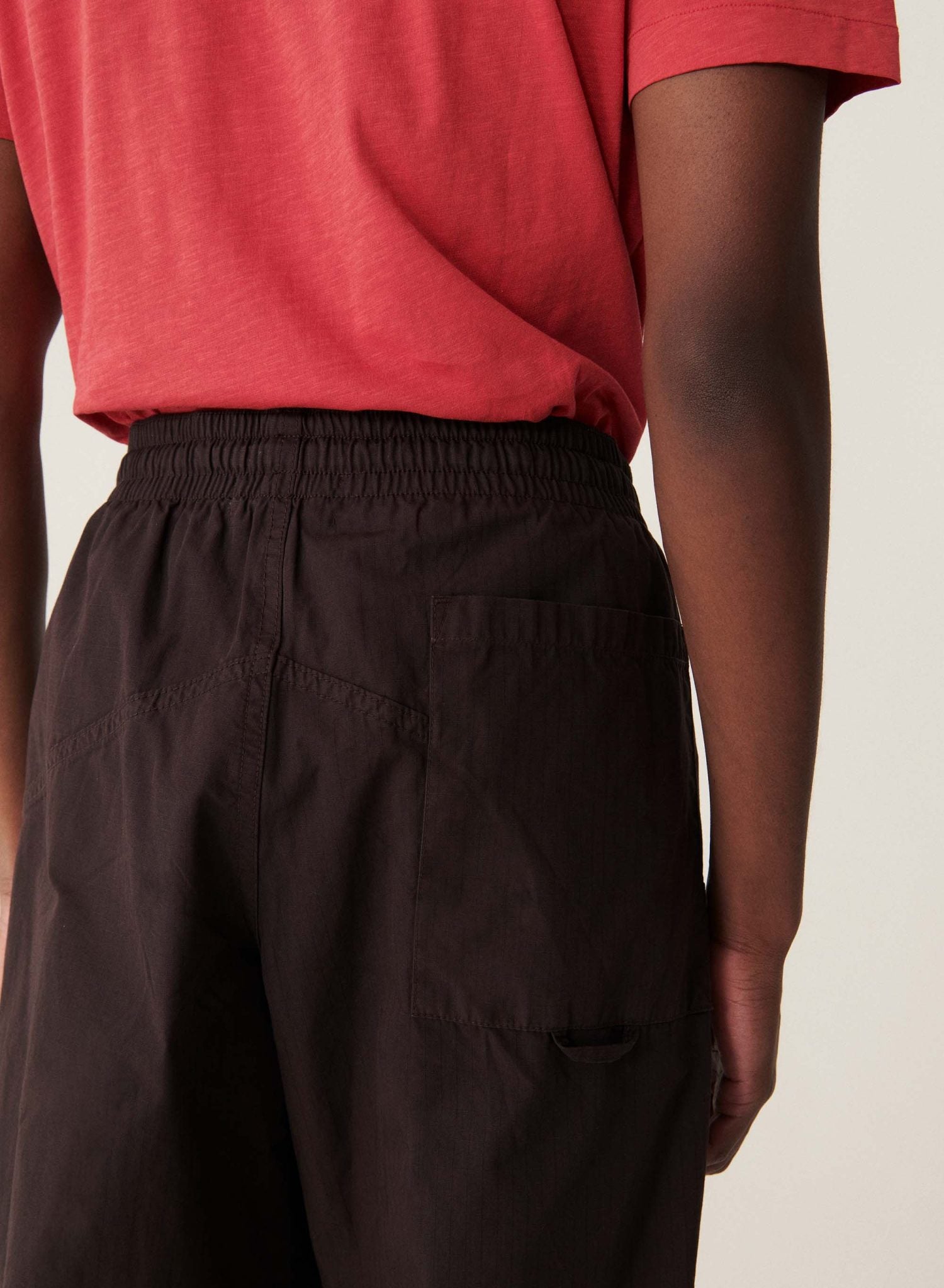 YMC ALVA RIPSTOP SKATE PANTS IN BROWN in BROWN — view 4