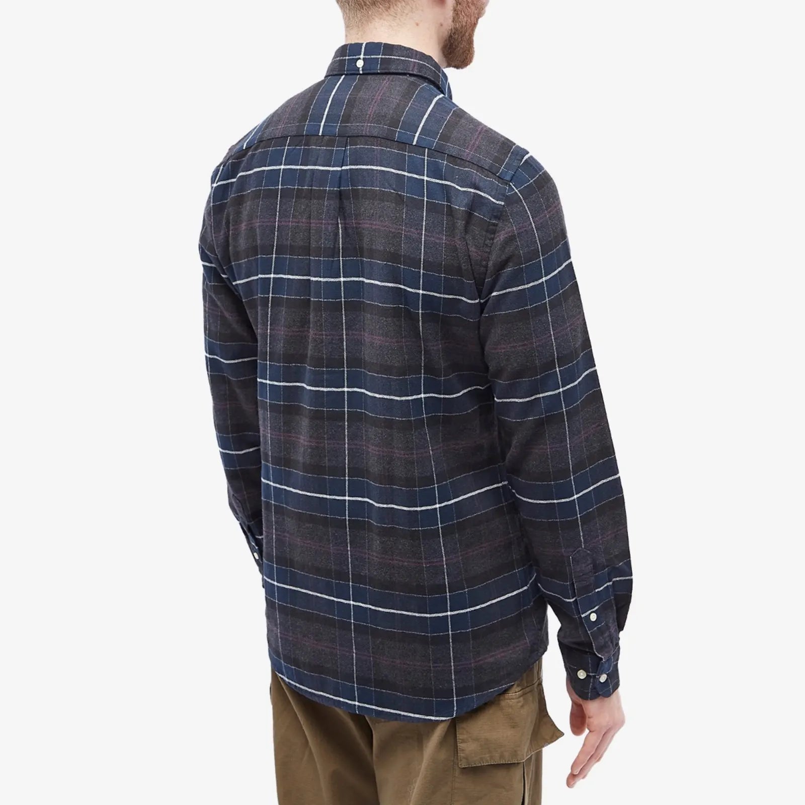 BARBOUR KYELOCH TAILORED SHIRT IN BLACK SLATE in BLACK SLATE — view 2