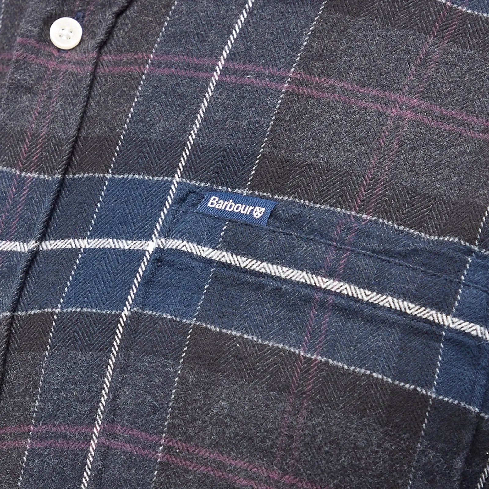 BARBOUR KYELOCH TAILORED SHIRT IN BLACK SLATE in BLACK SLATE — view 3