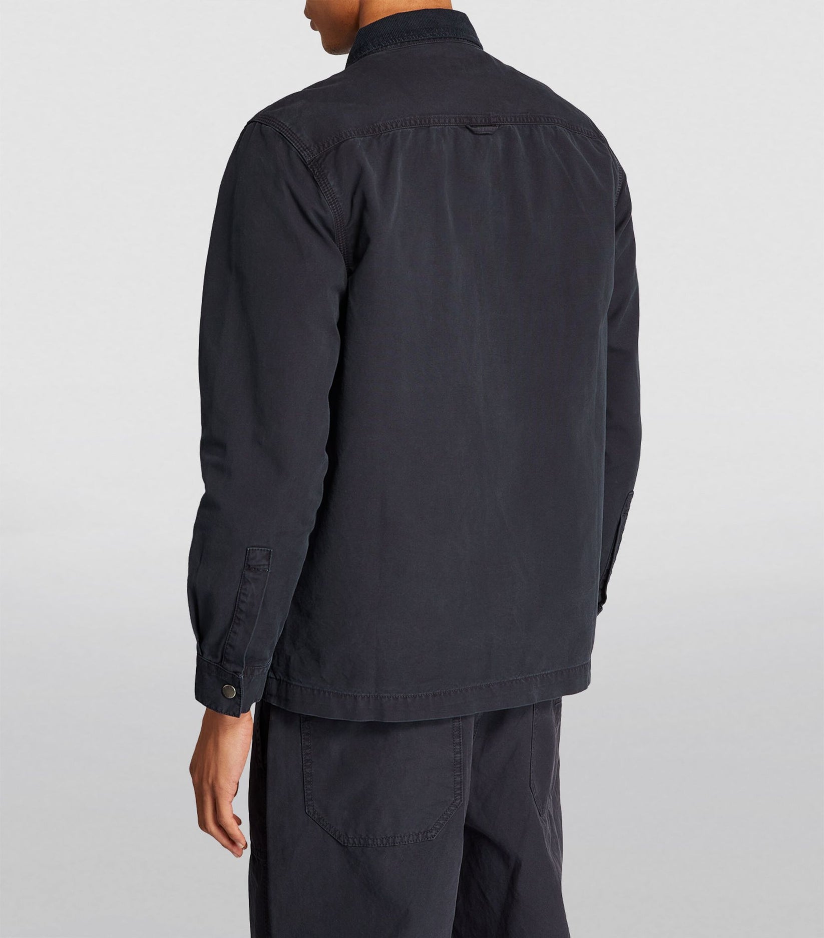 BARBOUR COTTON GRINDLE OVERSHIRT IN NAVY in NAVY — view 4