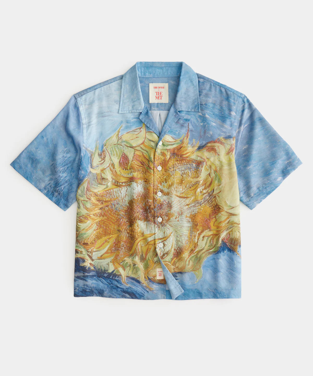 TODD SNYDER X THE MET VAN GOGH CROPPED SHIRT IN SUNFLOWERS in SUNFLOWERS — main product view