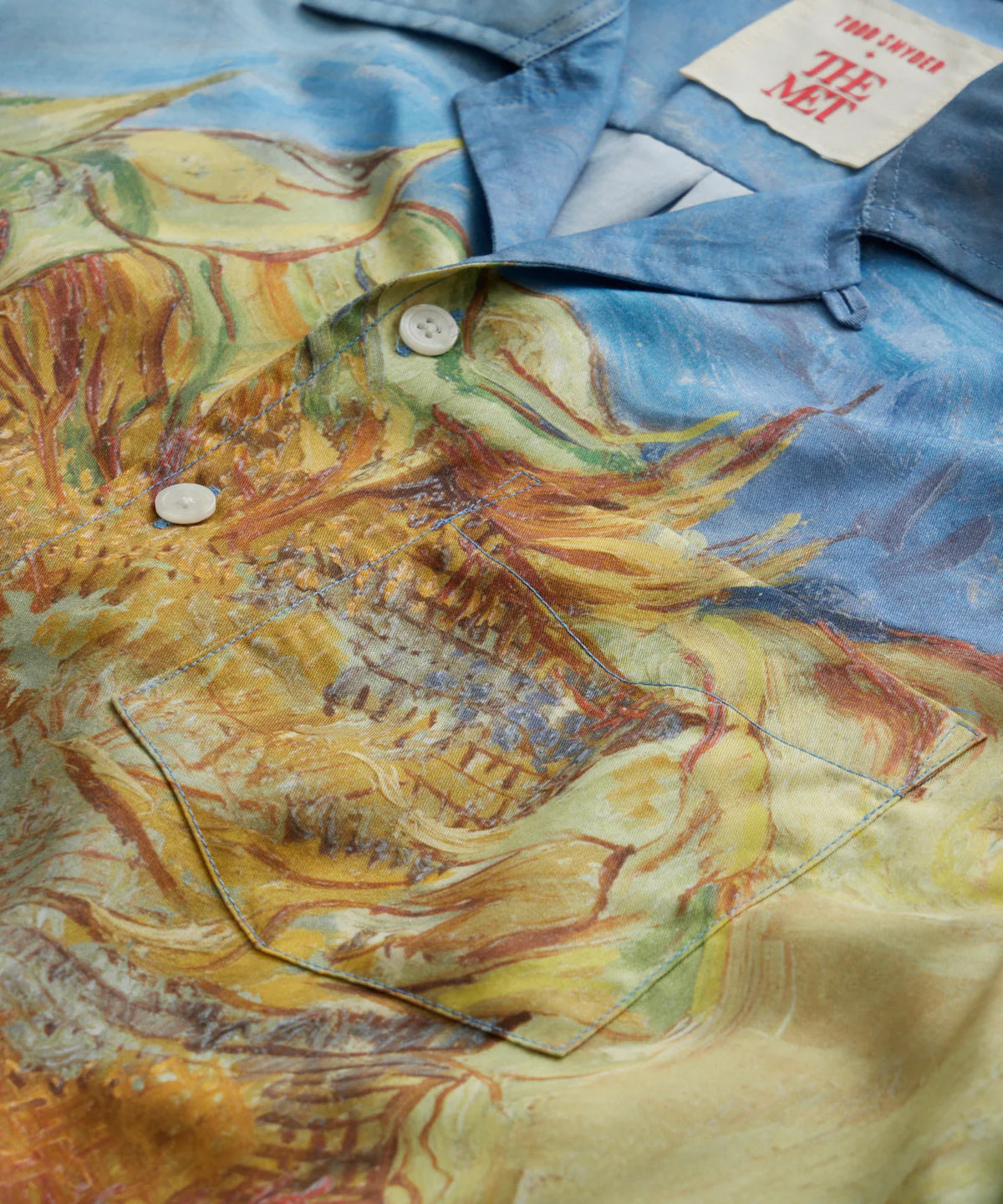 TODD SNYDER X THE MET VAN GOGH CROPPED SHIRT IN SUNFLOWERS in SUNFLOWERS — view 4