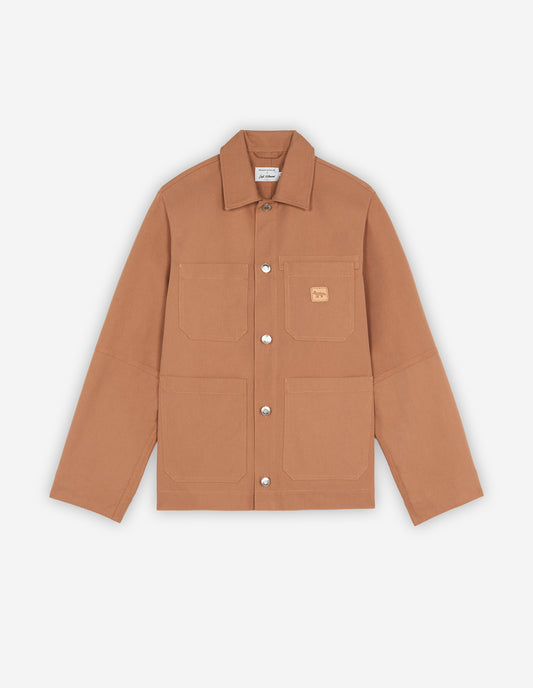 MAISON KITSUNÉ CAFE WORKWEAR JACKET IN CAPPUCCINO