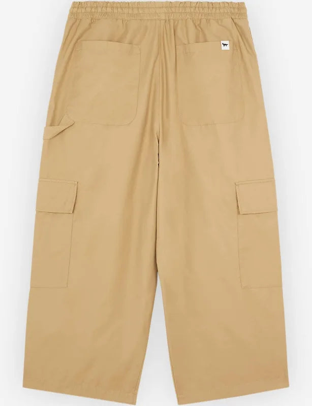 MAISON KITSUNÉ DRAWSTRING TROUSERS IN BEIGE