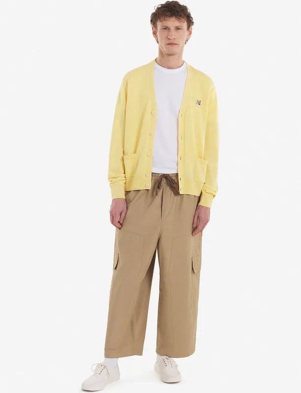 MAISON KITSUNÉ DRAWSTRING TROUSERS IN BEIGE in BEIGE — view 6