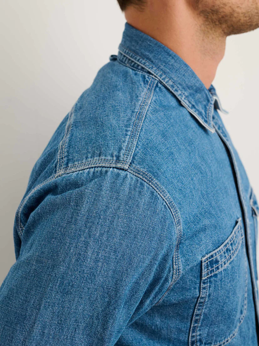 ALEX MILL WORK SHIRT IN WASHED DENIM