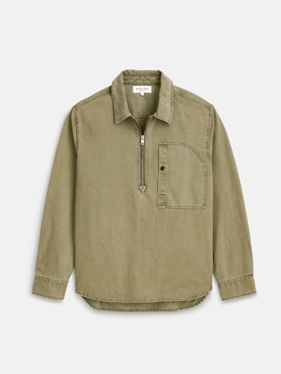 ALEX MILL RYDER POPOVER IN FADED OLIVE