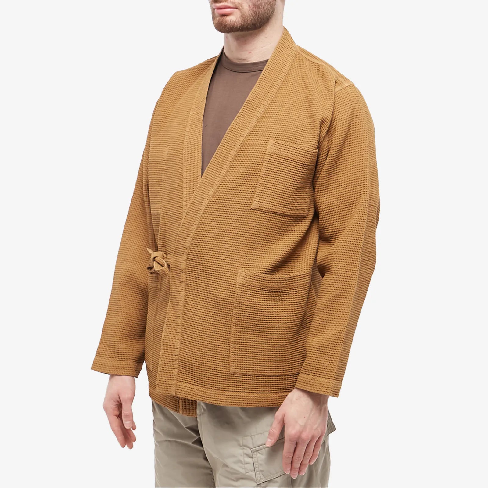 UNIVERSAL WORKS JAPANESE WAFFLE KYOTO WORK JACKET IN BRONZE in BRONZE — view 2