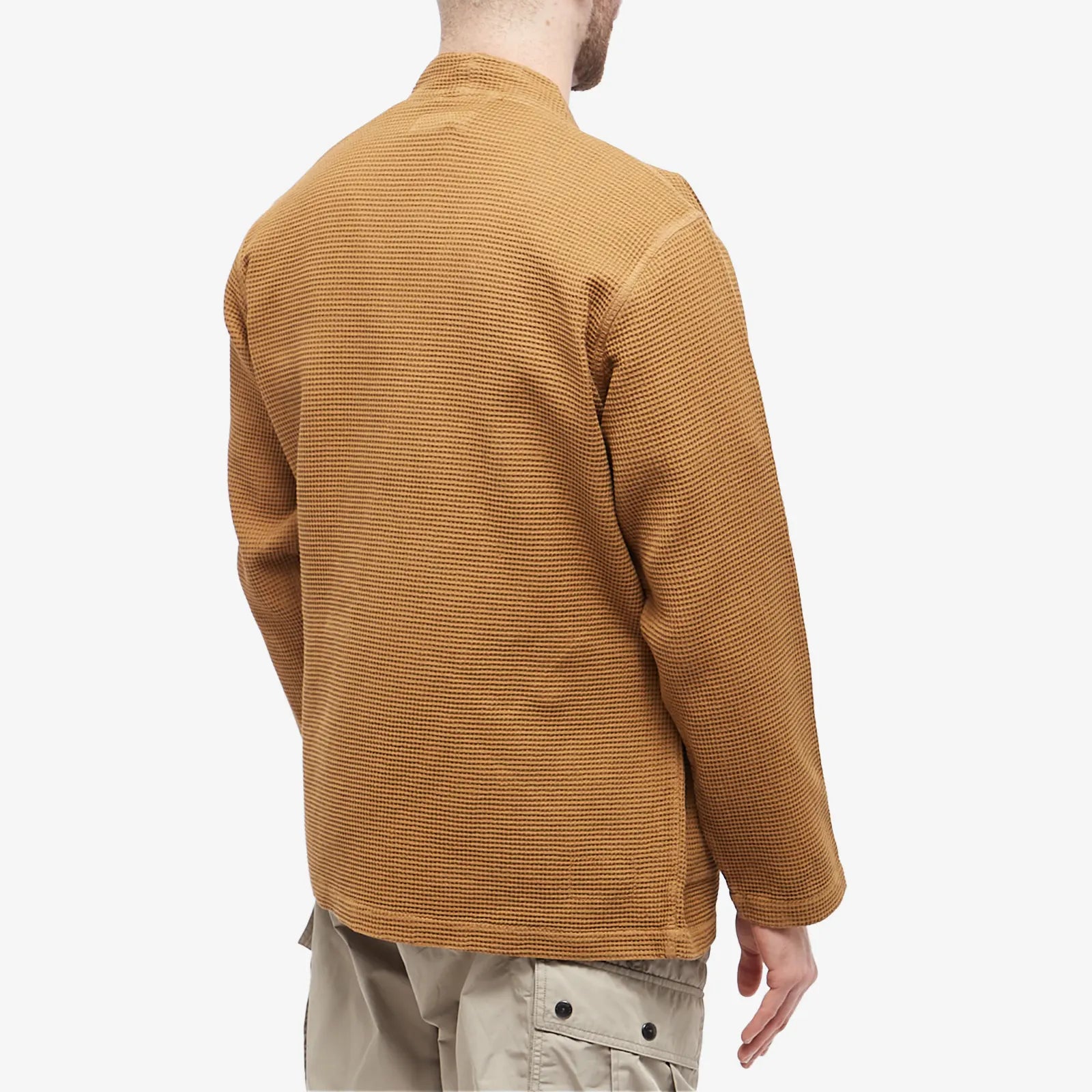 UNIVERSAL WORKS JAPANESE WAFFLE KYOTO WORK JACKET IN BRONZE in BRONZE — view 3