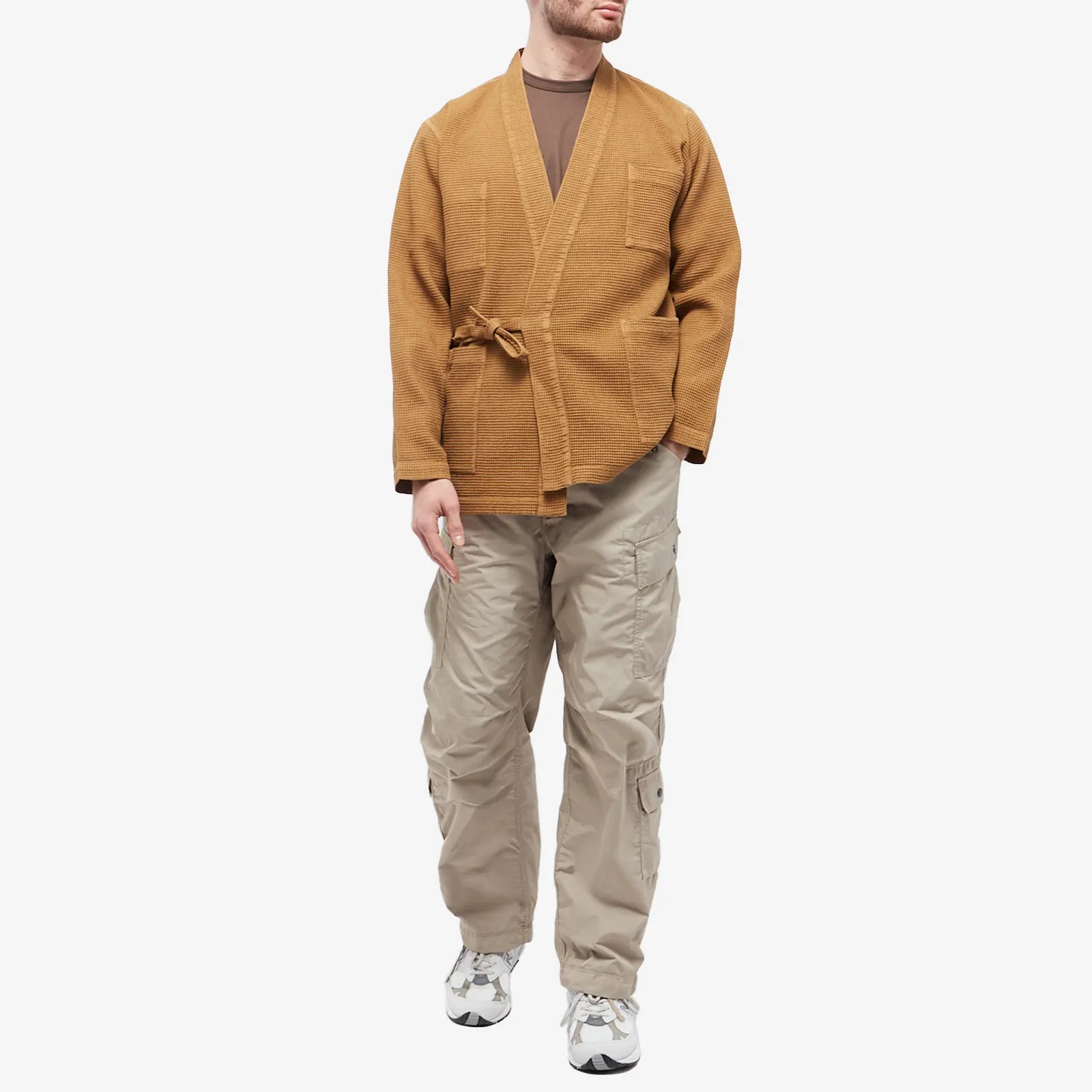 UNIVERSAL WORKS JAPANESE WAFFLE KYOTO WORK JACKET IN BRONZE in BRONZE — view 4