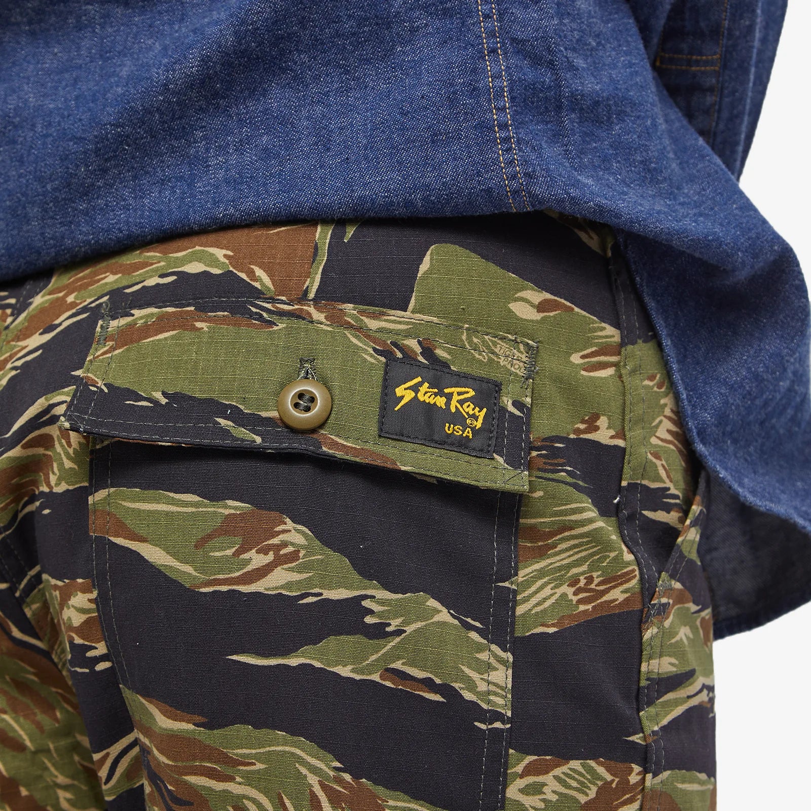 STAN RAY TAPER FIT 4 POCKET FATIGUE PANT IN GREEN TIGER STRIPE in GREEN TIGER STRIPE — view 5