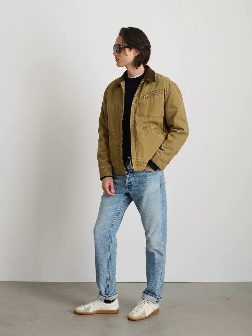 ALEX MILL MILLER ZIP JACKET IN CANVAS in CANVAS — view 5