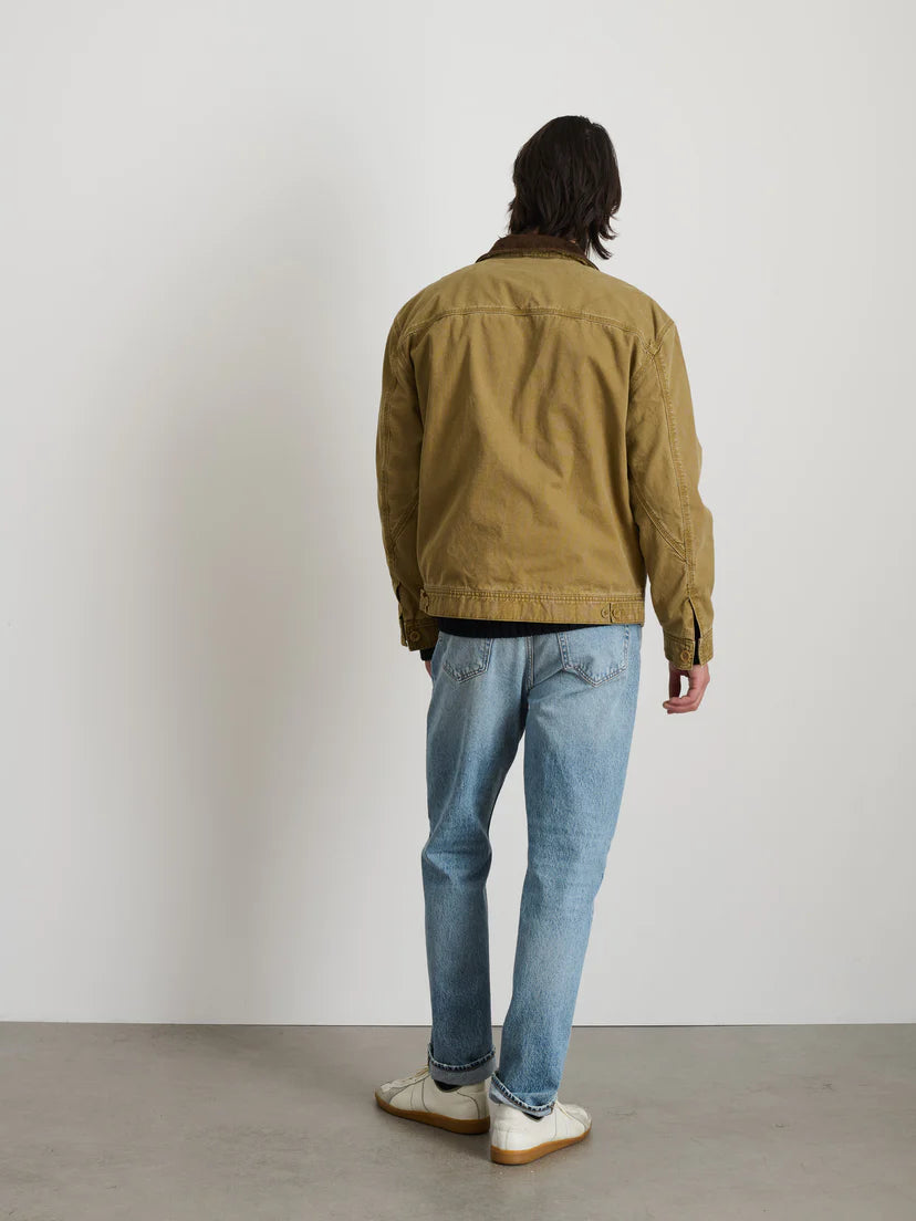 ALEX MILL MILLER ZIP JACKET IN CANVAS in CANVAS — view 6