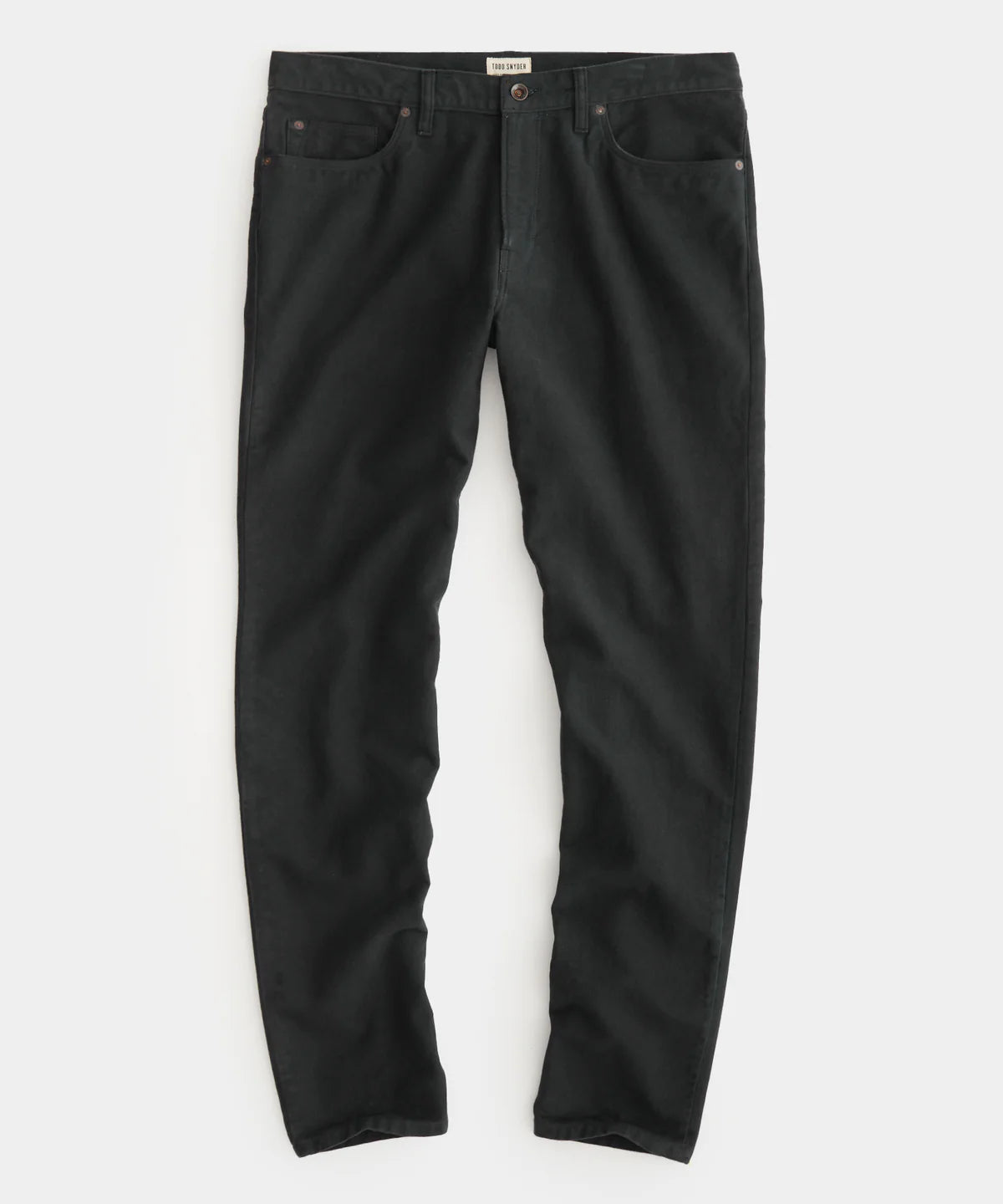 TODD SNYDER SLIM FIT 5-POCKET ITALIAN MOLESKIN PANT IN BLACK in BLACK — main product view