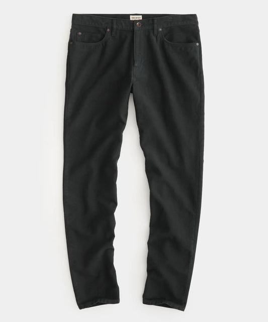 TODD SNYDER SLIM FIT 5-POCKET ITALIAN MOLESKIN PANT IN BLACK