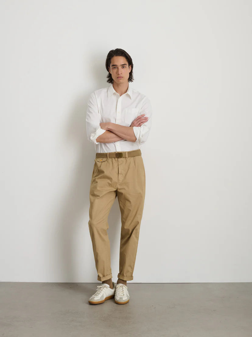 ALEX MILL STANDARD PLEATED PANT IN CHINO in CHINO — view 2