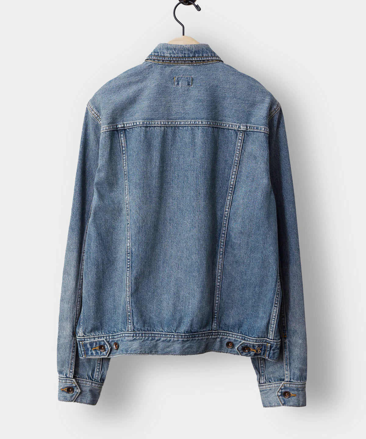 TODD SNYDER SELVEDGE DENIM JACKET IN WORN WASH in WORN WASH — view 4