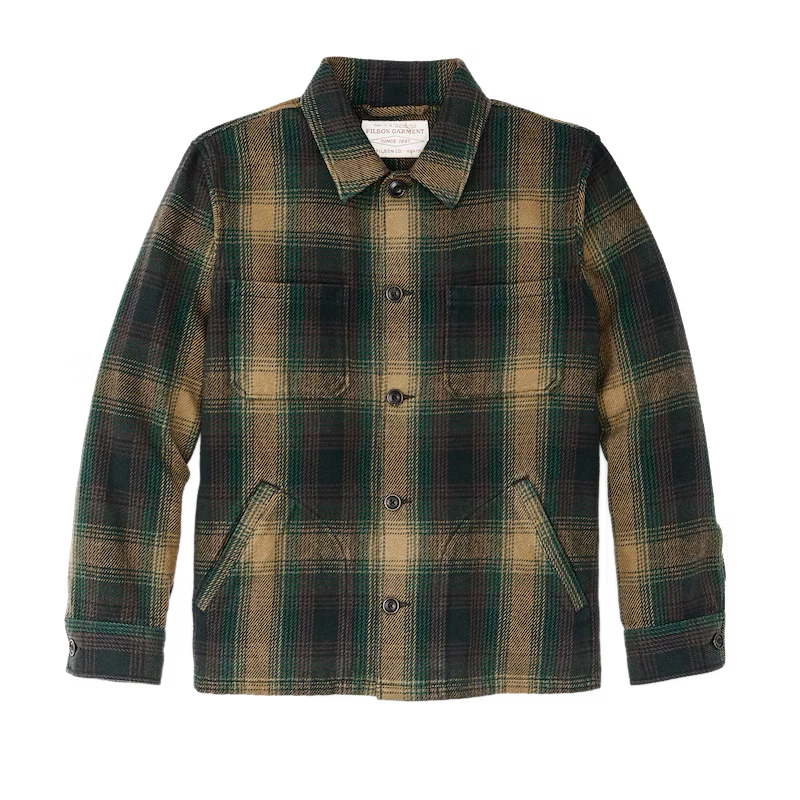 FILSON DEER ISLAND RANCH COAT IN DARK TAN SYCAMORE in DARK TAN SYCAMORE — main product view