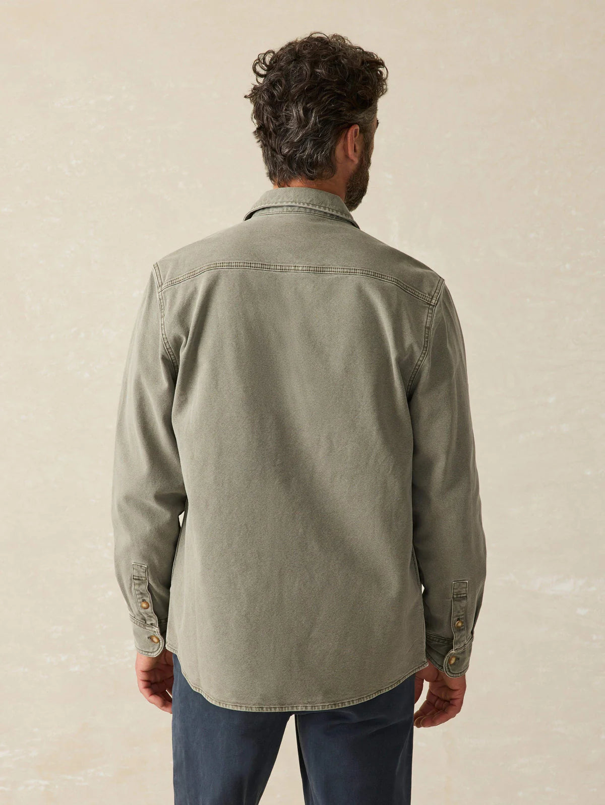 FAHERTY SUNWASHED CANVAS CPO IN ASPEN OLIVE in ASPEN OLIVE — view 3
