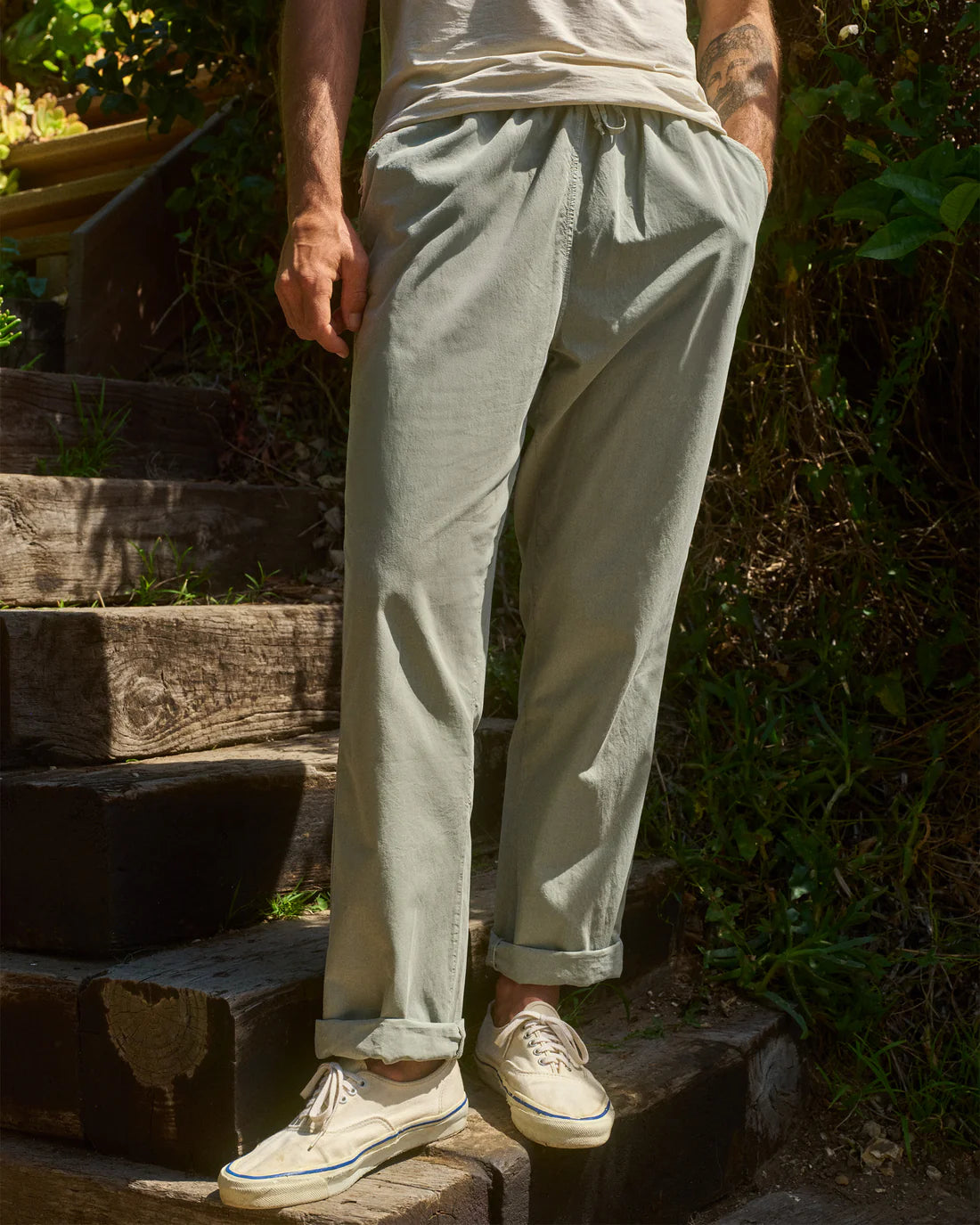 ALEX CRANE AIR COTTON BO PANT IN RIVERSTONE in RIVERSTONE — view 2