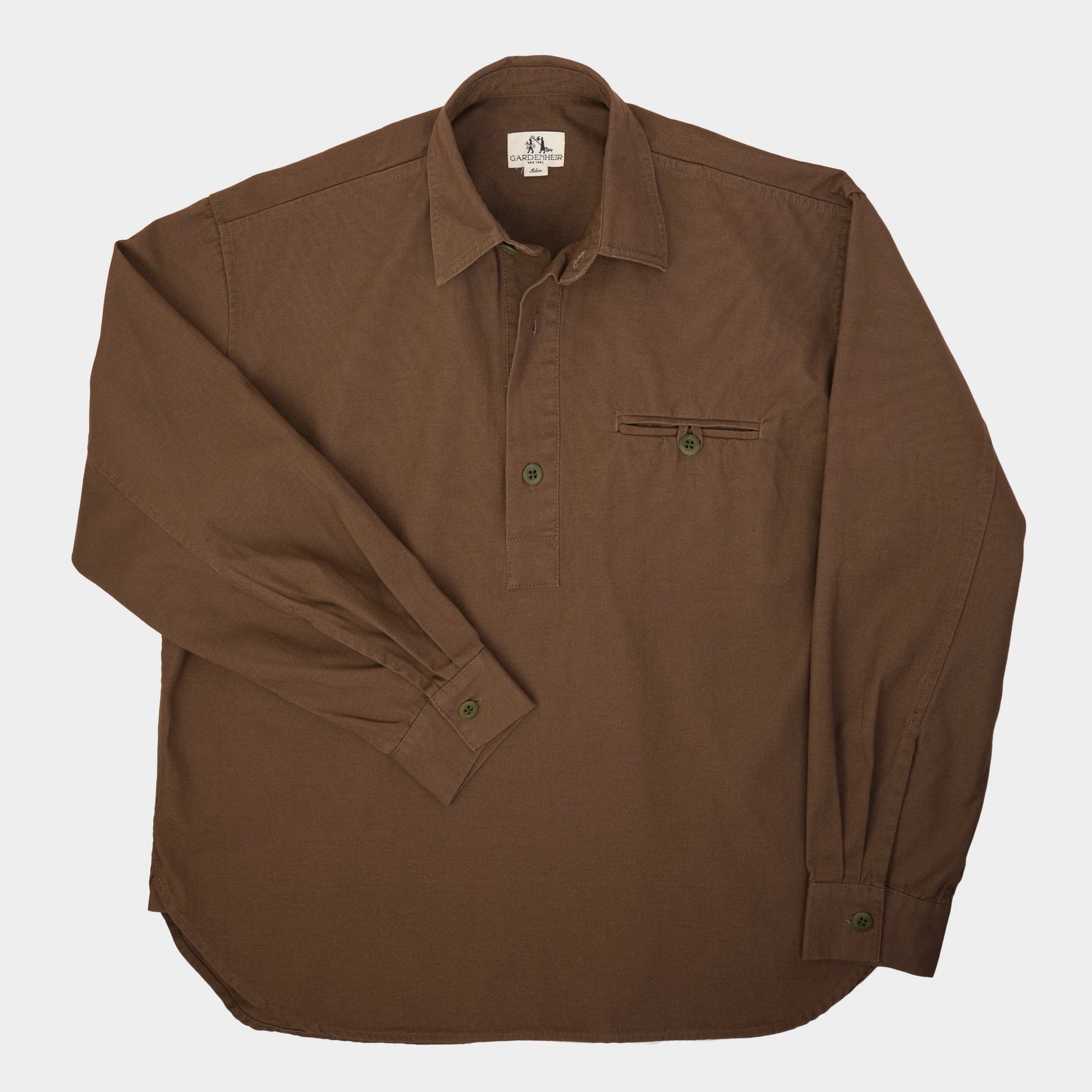 GARDENHEIR WASHED COTTON GARDENING SMOCK NO. 2 IN BARK in BARK — view 2
