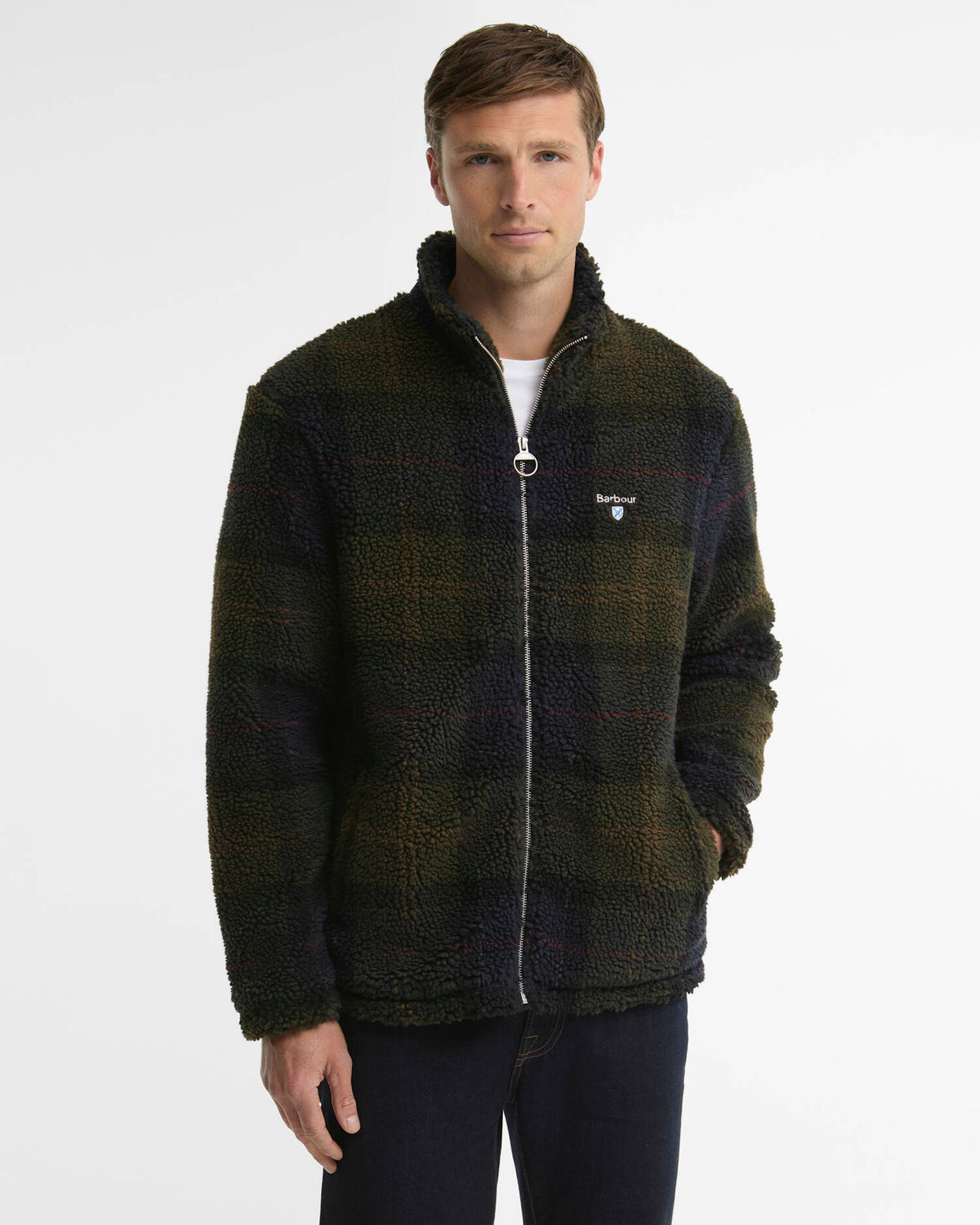 BARBOUR TARTAN SHERPA FLEECE - SHADOW CLASSIC TARTAN