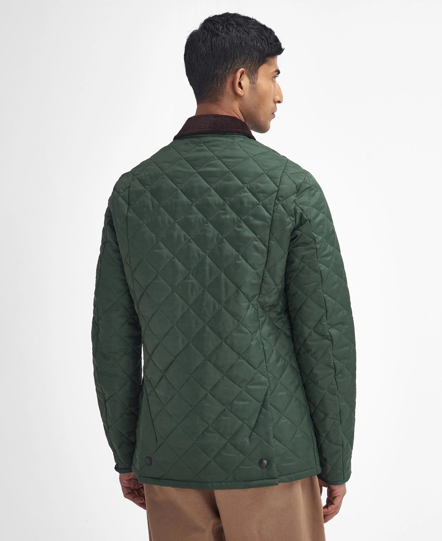 BARBOUR HERITAGE LIDDESDALE QUILT JACKET IN RACING GREEN in RACING GREEN — view 3