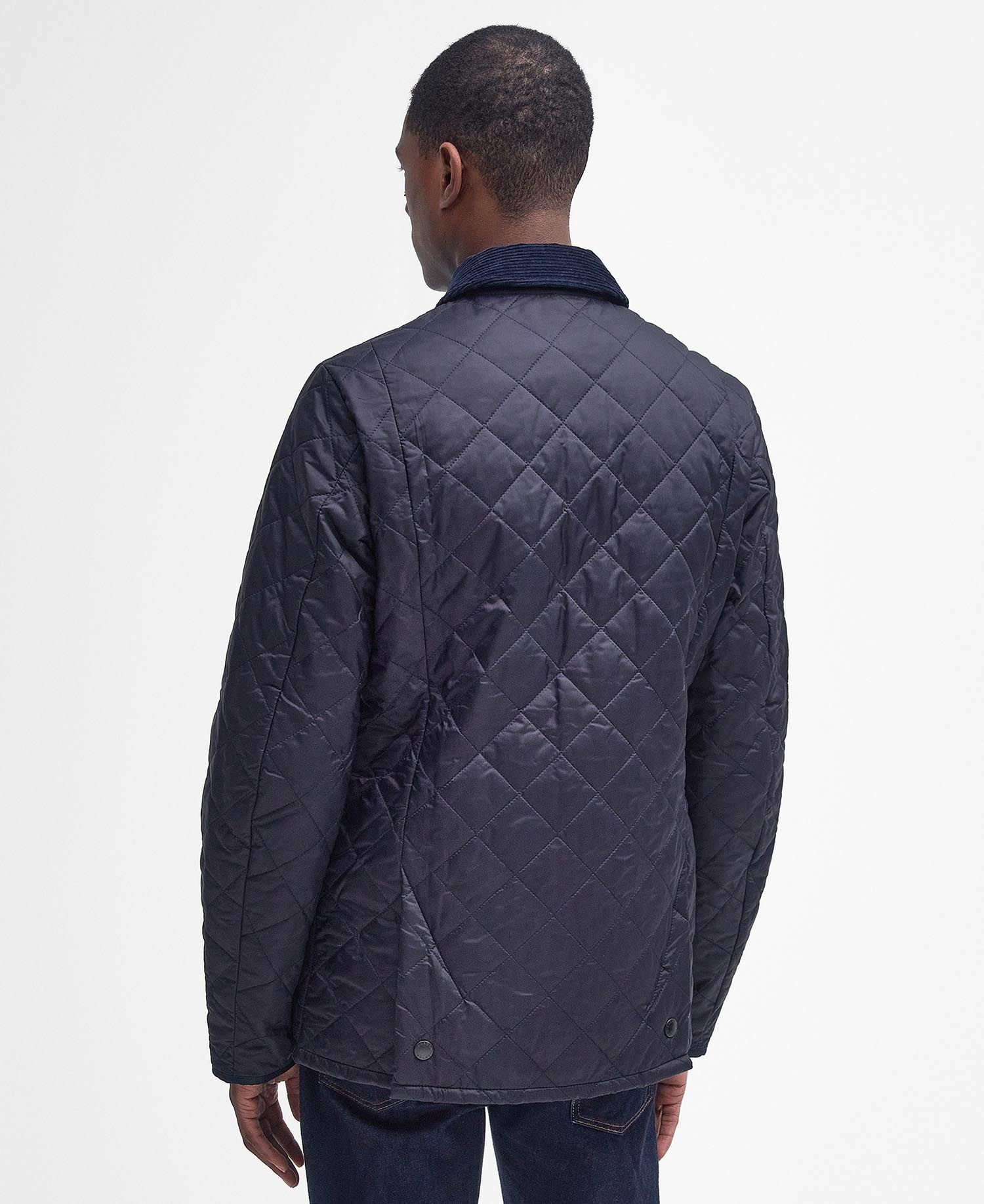 BARBOUR HERITAGE LIDDESDALE QUILT JACKET IN NAVY in NAVY — view 3
