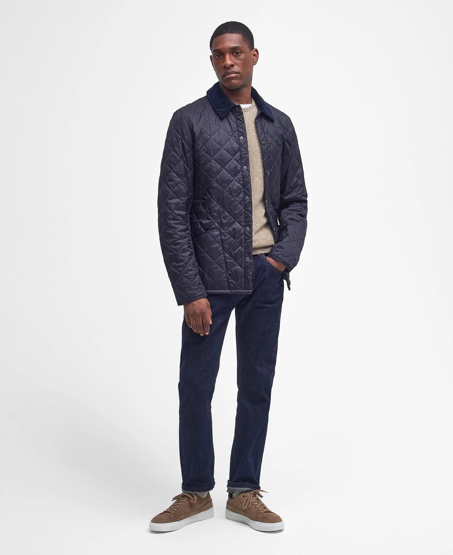 BARBOUR HERITAGE LIDDESDALE QUILT JACKET IN NAVY Thred Men s Clothing Rental Subscription