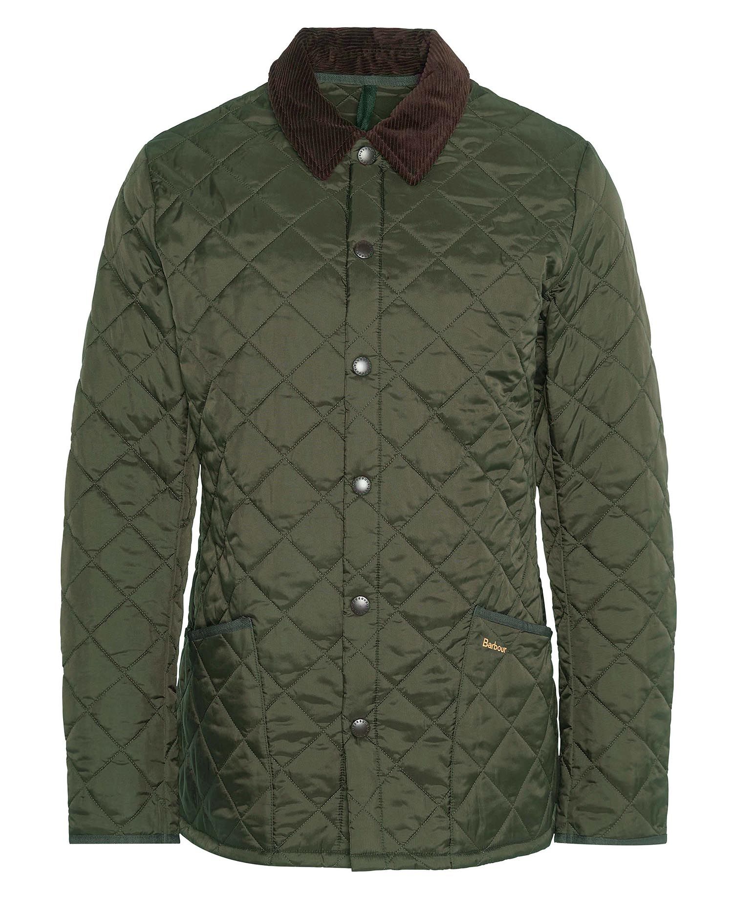 BARBOUR HERITAGE LIDDESDALE QUILT JACKET IN OLIVE in OLIVE — view 3