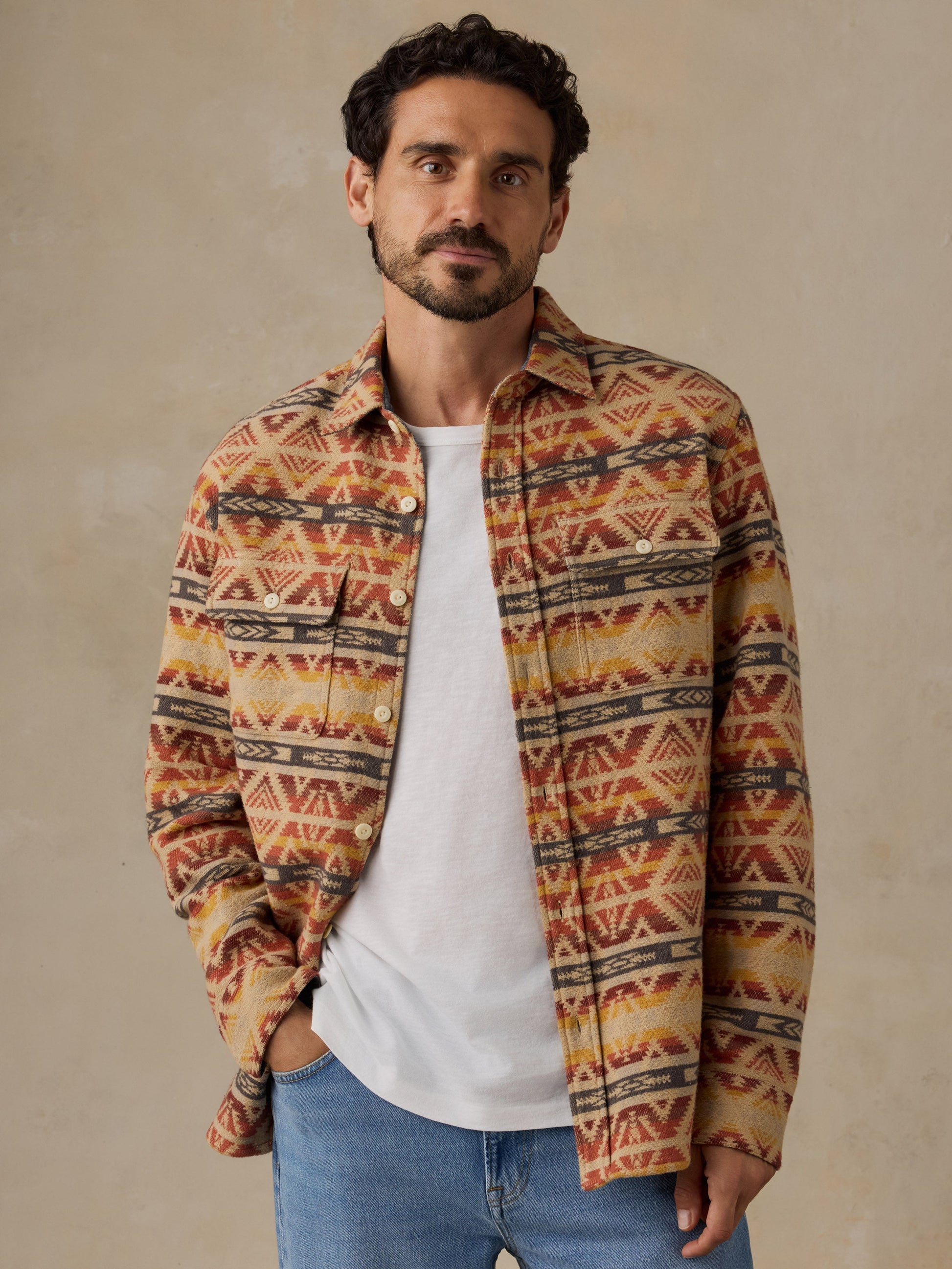 Faherty Lehi Canyon Overshirt In Uzumate - Rent with Thred