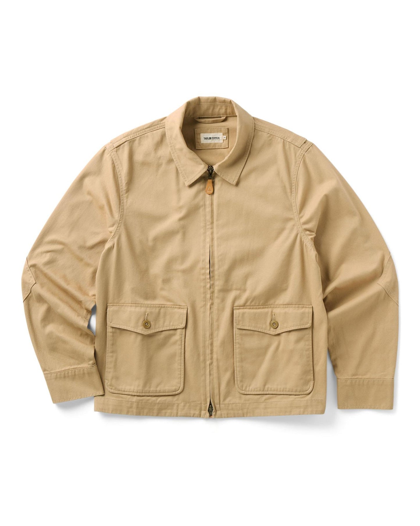 Taylor Stitch Airman Jacket In Organic Khaki Foundation Twill