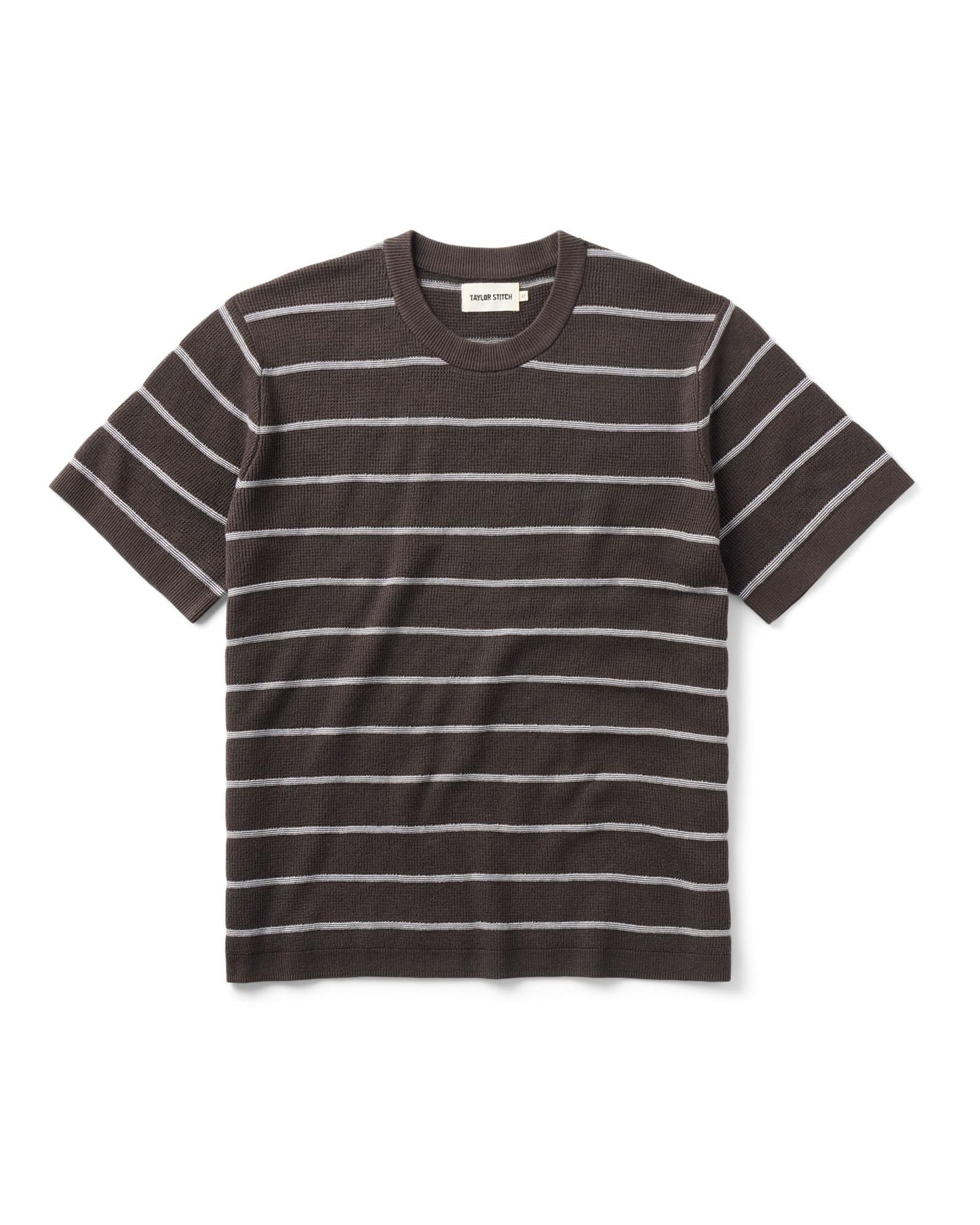 Taylor Stitch Brody Sweater Tee In Espresso Stripe
