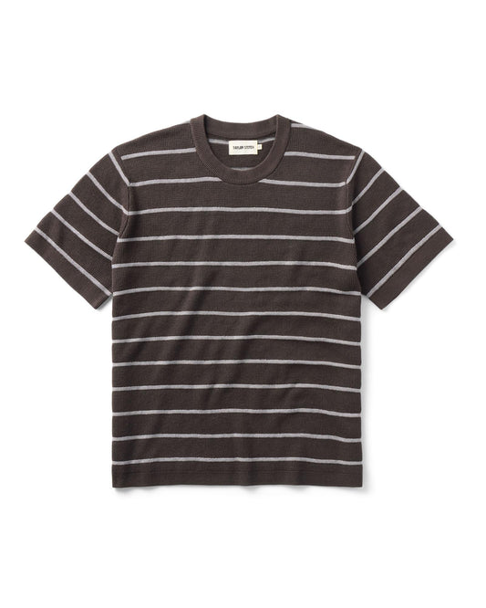 Taylor Stitch Brody Sweater Tee In Espresso Stripe