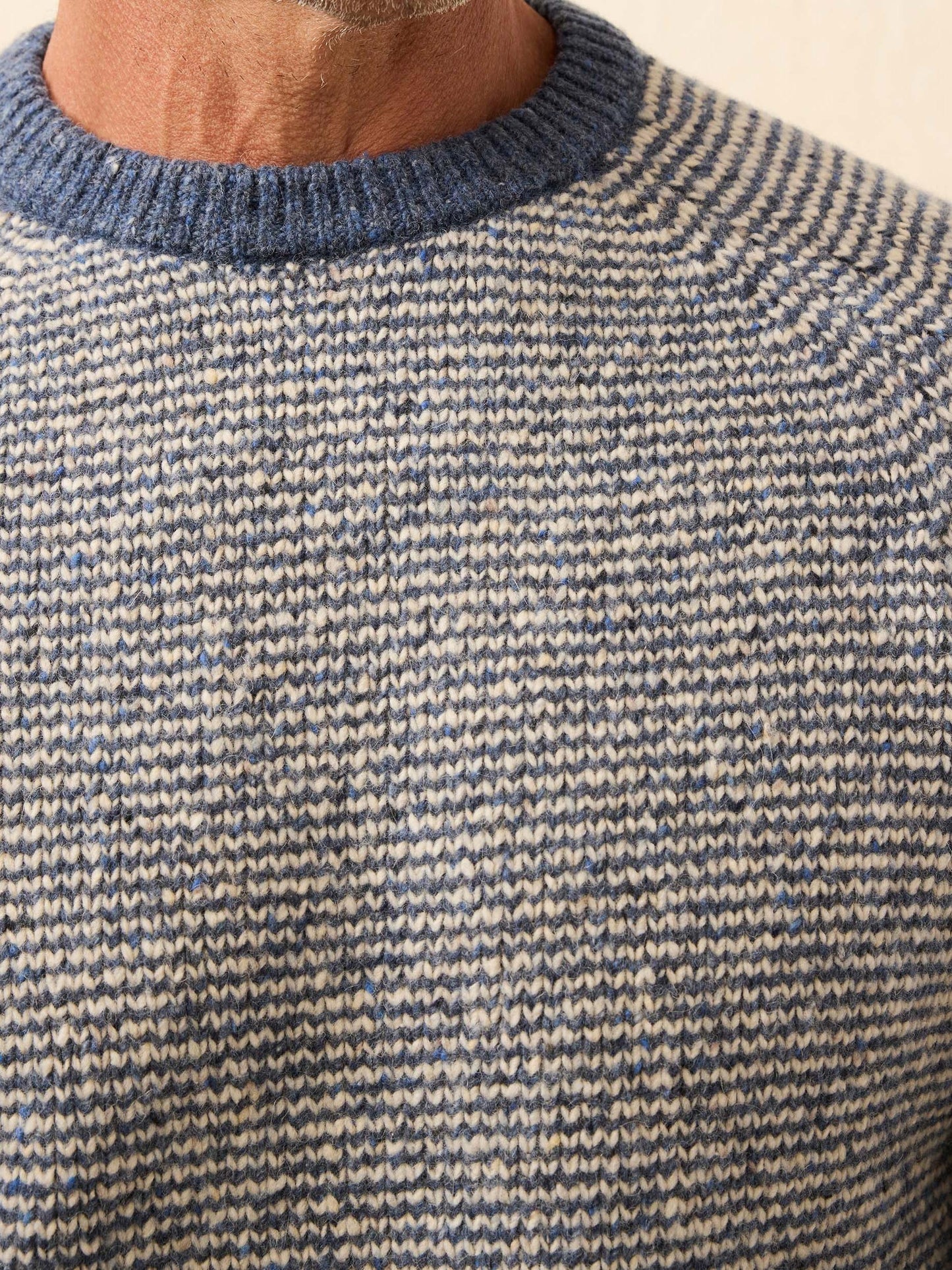Faherty Donegal Crew Sweater in Sea Feeder Marl - Rent with Thred
