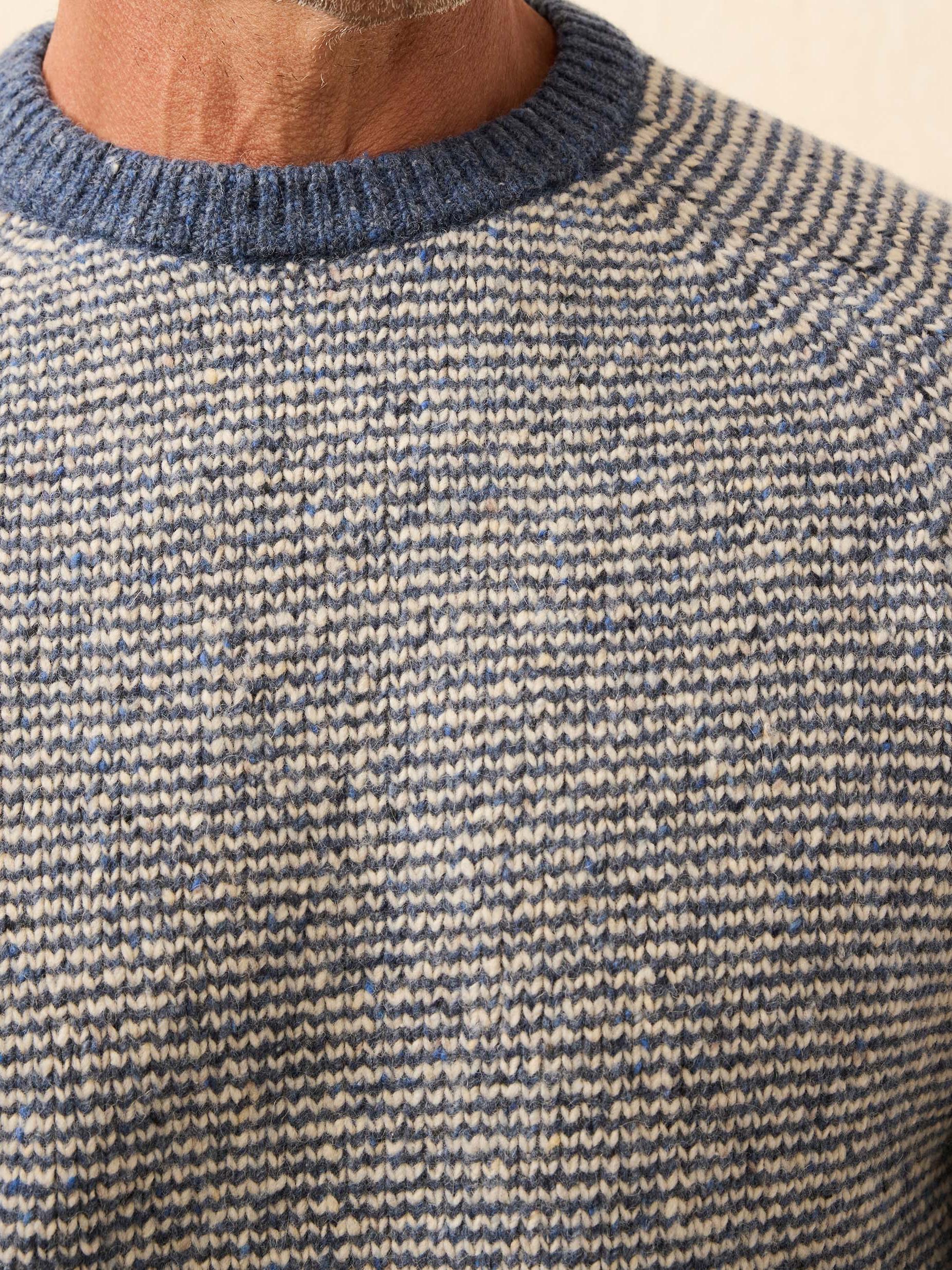 Faherty Donegal Crew Sweater in Sea Feeder Marl - Rent with Thred
