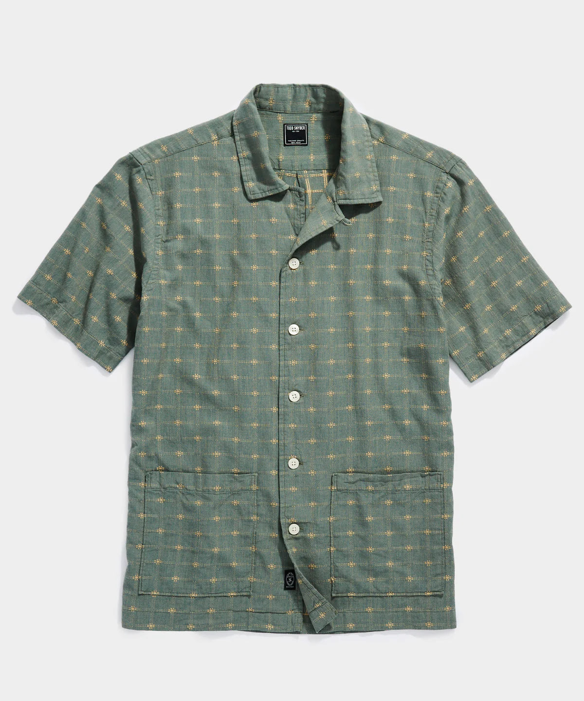 TODD SNYDER LEISURE SHIRT IN GREEN MEDALLION in GREEN MEDALLION — main product view