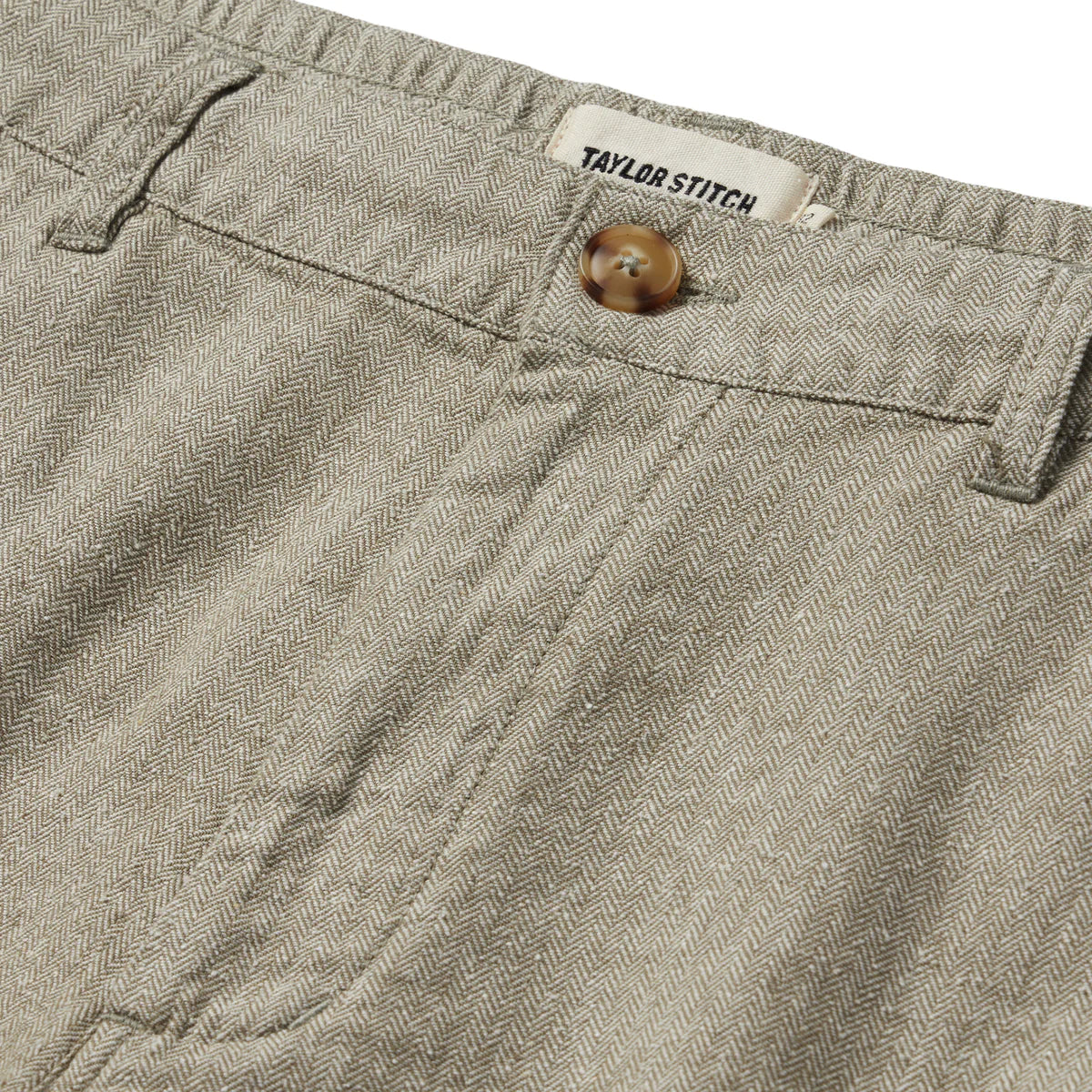 Taylor Stitch - TAYLOR STITCH EASY SHORT IN OLIVE HERRINGBONE - Rent With Thred