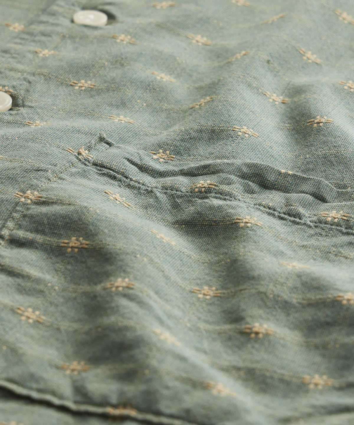 TODD SNYDER LEISURE SHIRT IN GREEN MEDALLION in GREEN MEDALLION — view 2