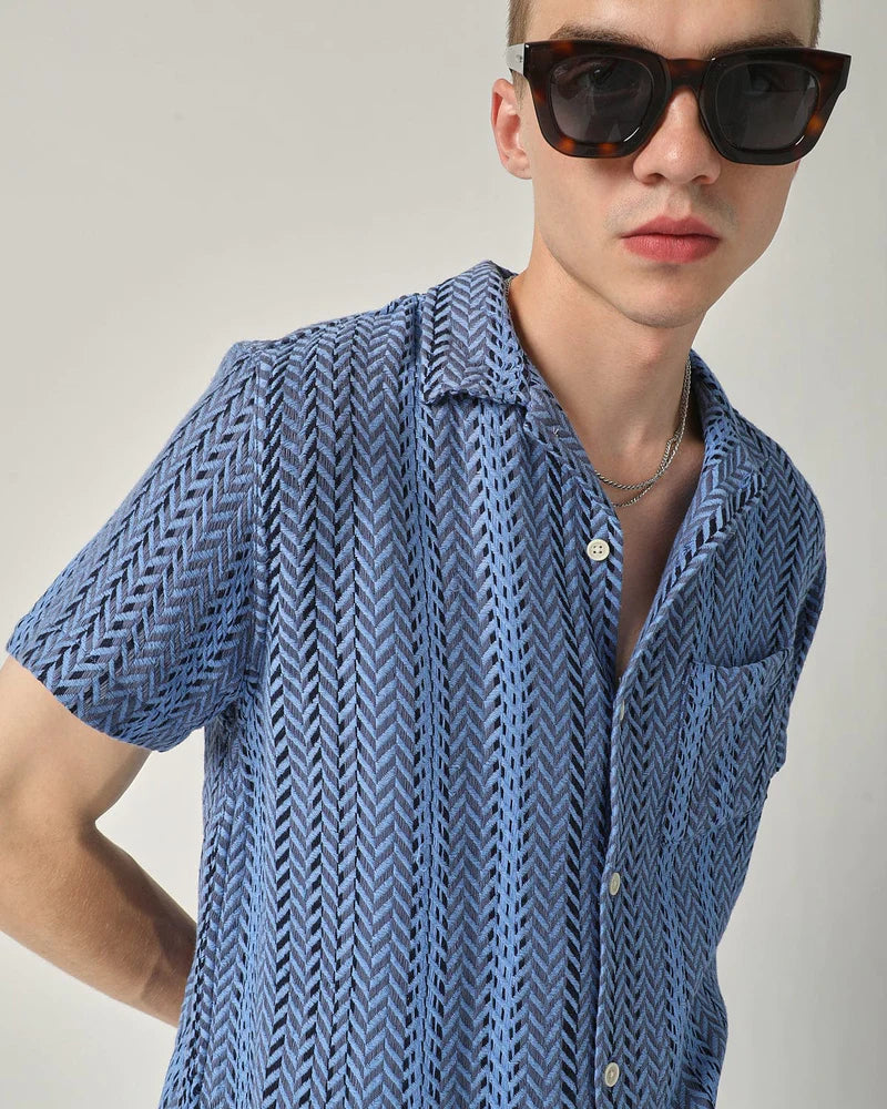 CORRIDOR SHORT SLEEVE ACID PLAID IN TRANCE in TRANCE — view 2