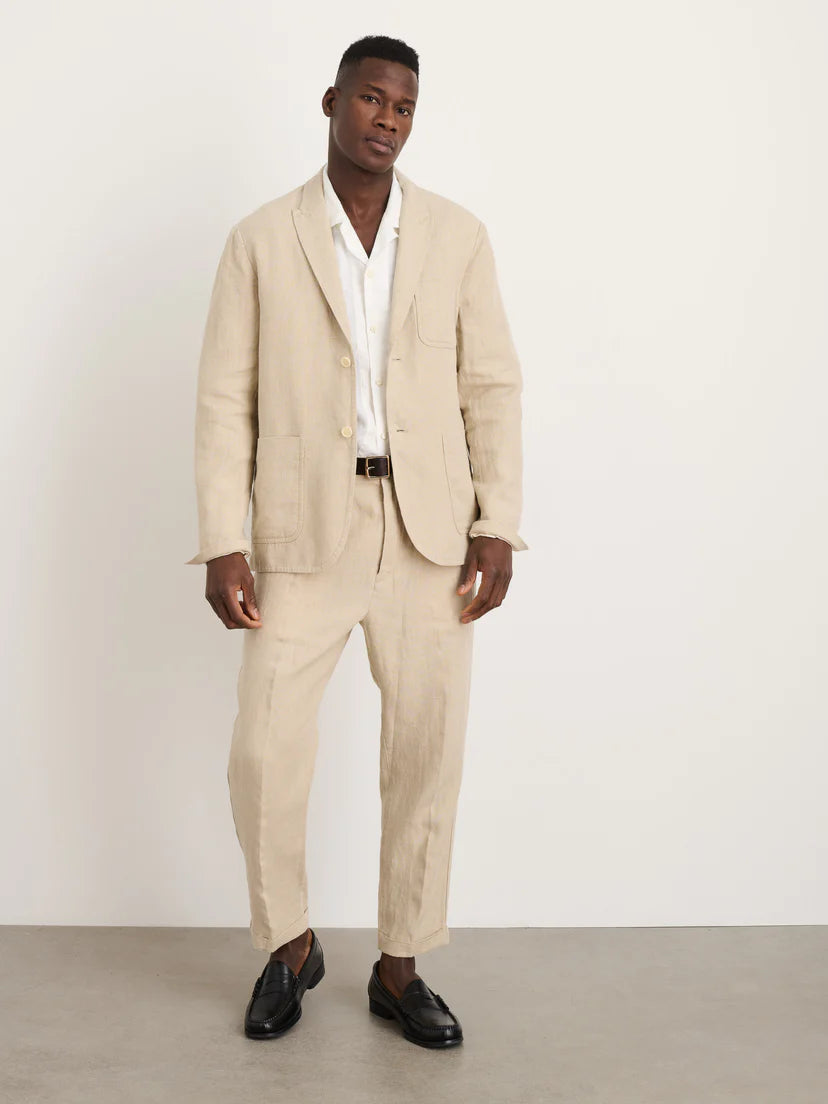 ALEX MILL MERCER BLAZER IN FLAX LINEN in FLAX LINEN — view 2