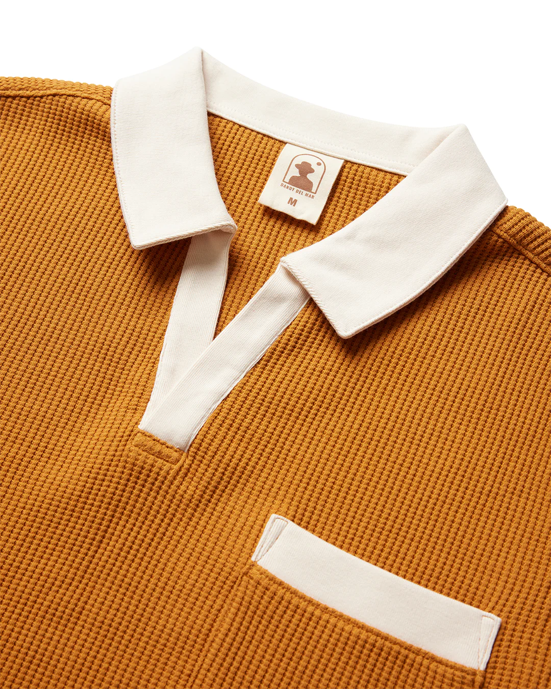 Dandy Del Mar - DANDY DEL MAR THE CANNES WAFFLE KNIT SHIRT IN BURNT SIENNA - Rent With Thred