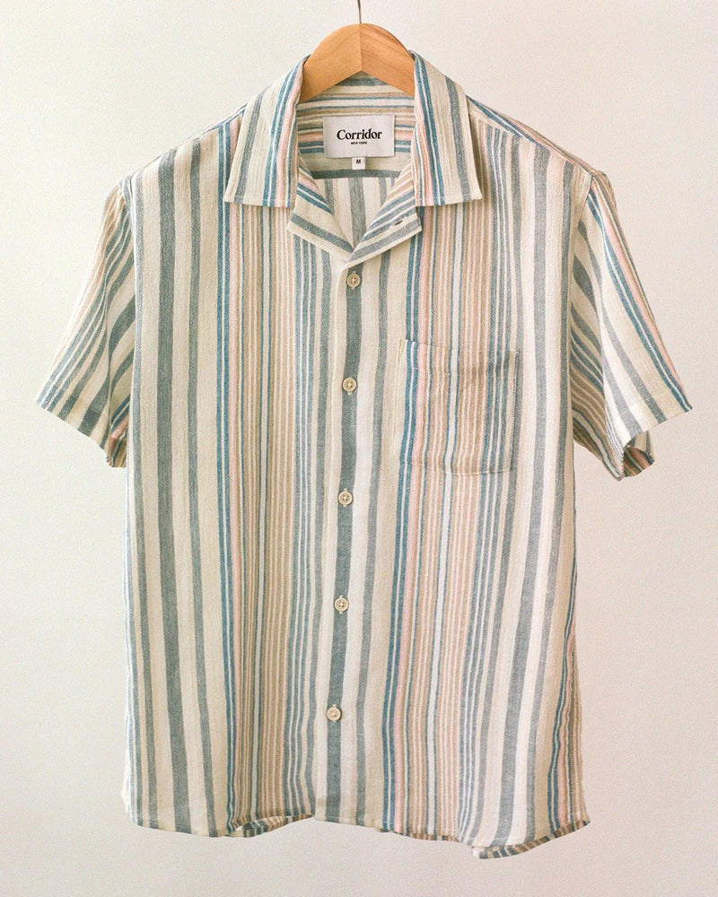 CORRIDOR SHORT SLEEVE STRIPE IN AMAGANSETT in AMAGANSETT — main product view