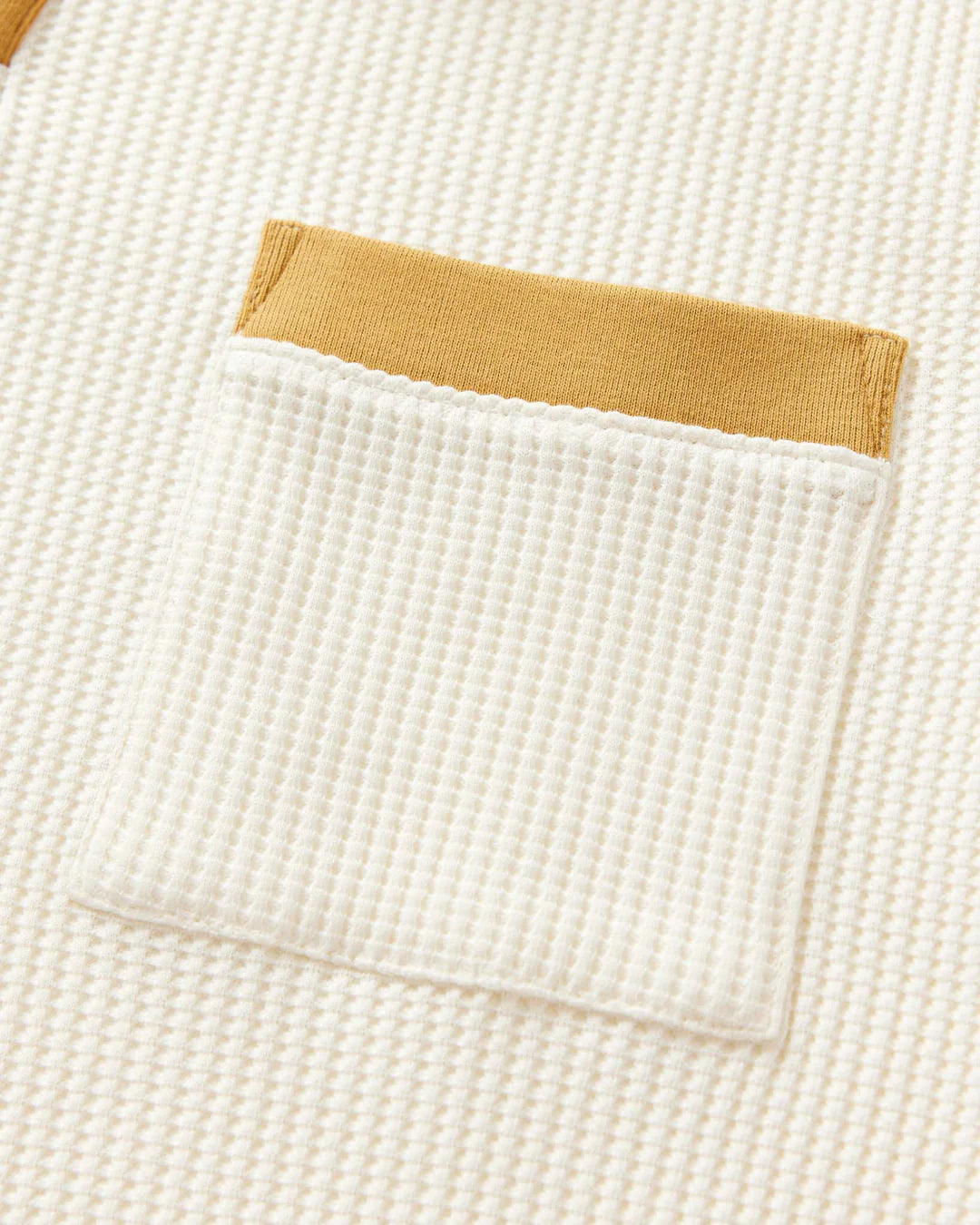 DANDY DEL MAR CANNES WAFFLE KNIT SHIRT IN VINTAGE IVORY in VINTAGE IVORY — view 3