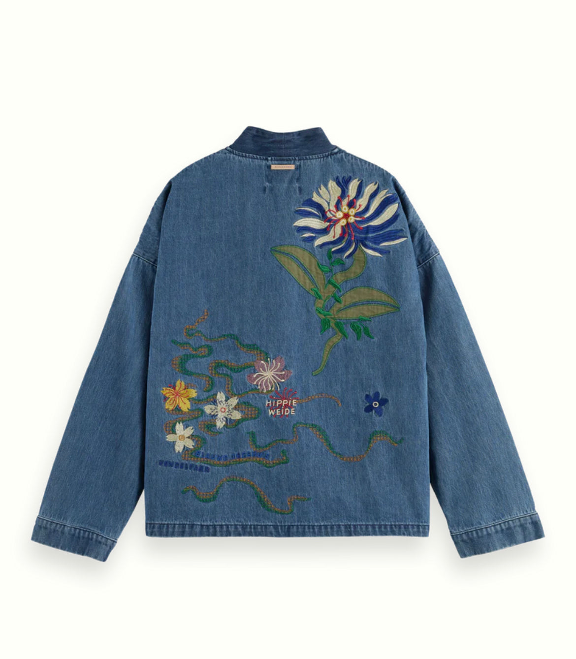 SCOTCH & SODA EMBROIDERED DENIM KIMONO JACKET in See product description — main product view