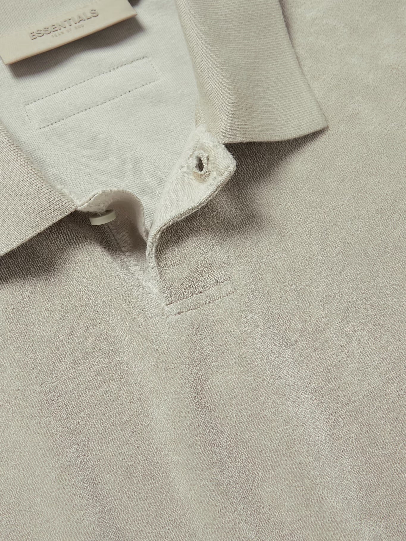 FEAR OF GOD SHORT SLEEVE TERRY POLO IN LIGHT GRAY in LIGHT GRAY — view 5