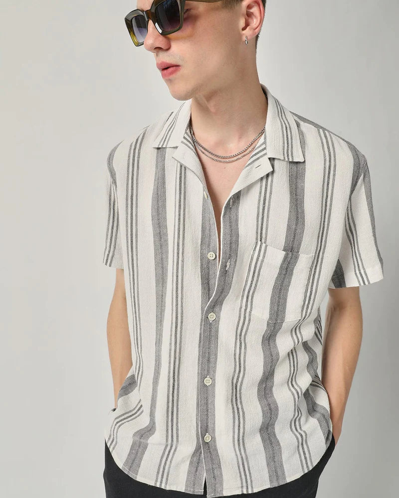 CORRIDOR SHORT SLEEVE IN GRADIENT STRIPE in GRADIENT STRIPE — view 3