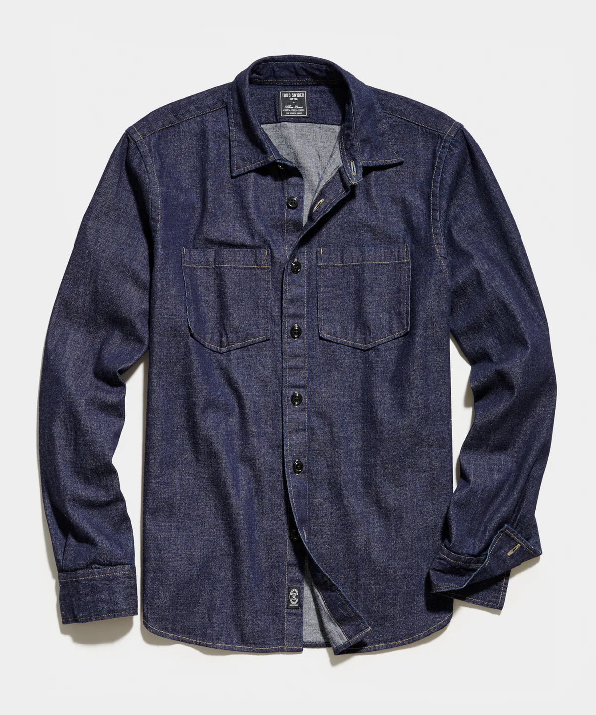TODD SNYDER JAPANESE RAW SELVEDGE OVERSHIRT IN INDIGO in INDIGO — main product view