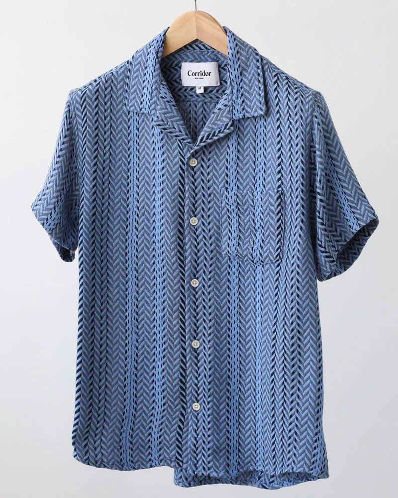 CORRIDOR SHORT SLEEVE ACID PLAID IN TRANCE in TRANCE — main product view