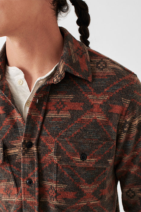 Faherty - FAHERTY SWEATER SHIRT IN WESTERN RANGE SHADOW - Rent With Thred